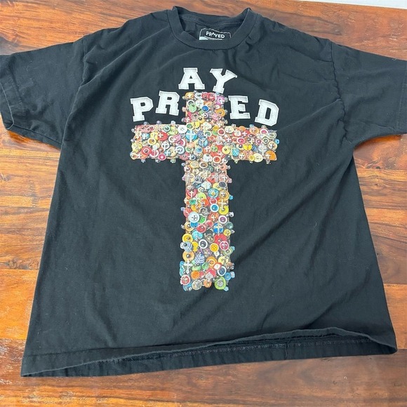 Other - Prayed Up Apparel Unisex Christian T-Shirt XL Black Graphic Print